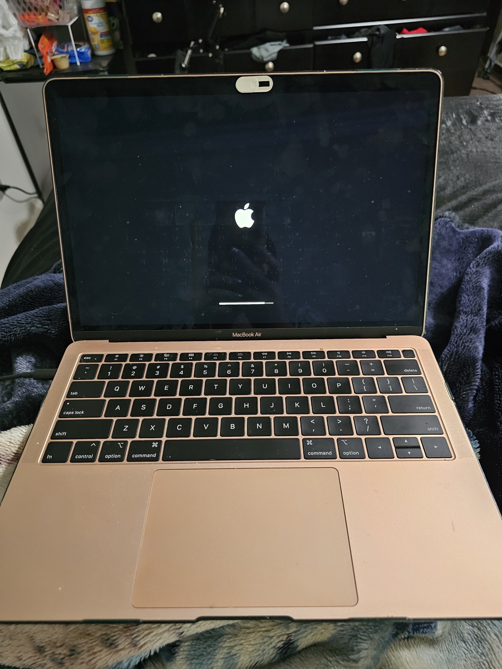 Apple MacBook Air Rose Gold Thin Laptop with Backlit Keyboard